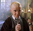 Image depicts Draco Malfoy preparing to duel